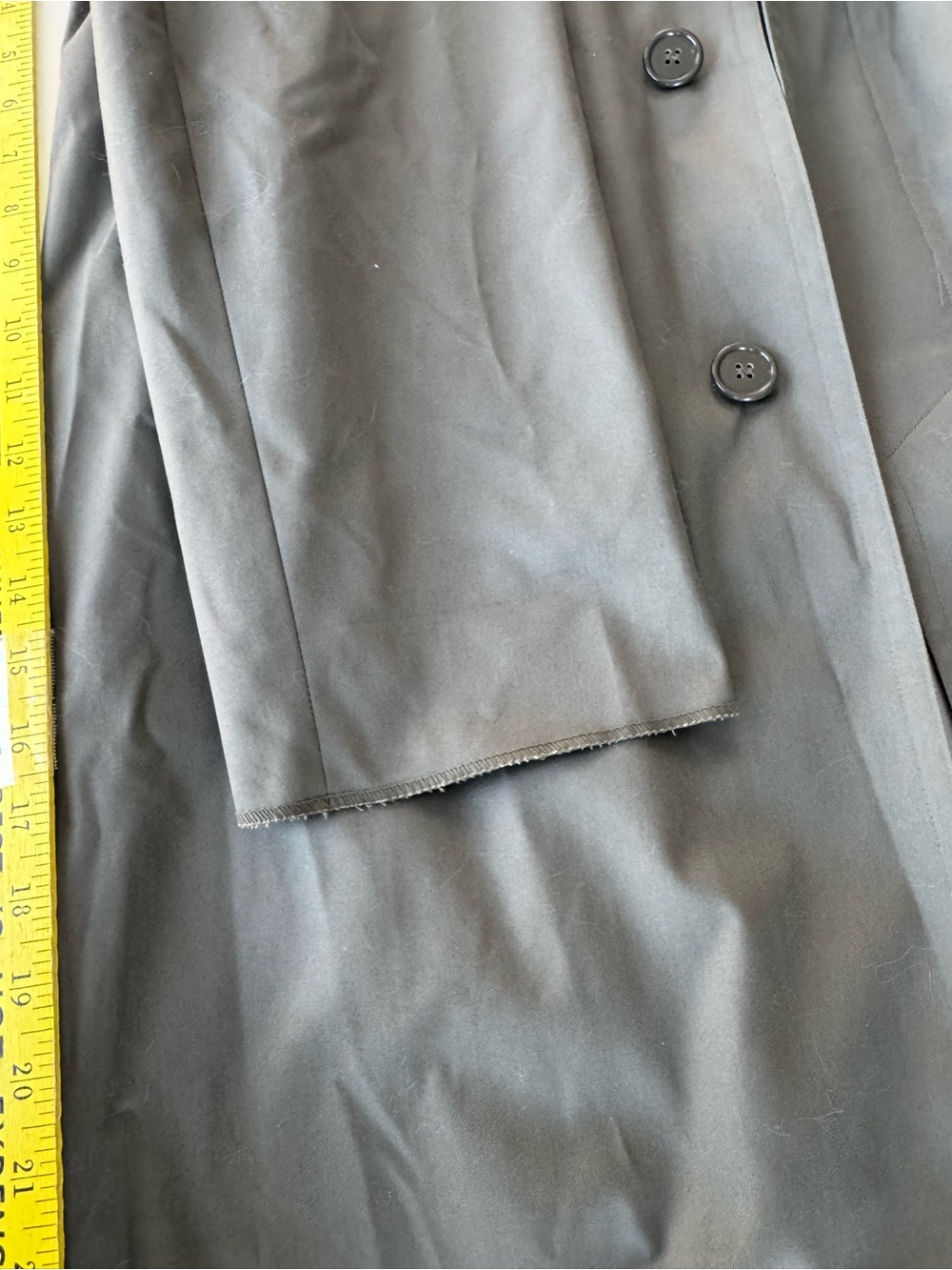 Vintage CB Industries Gray Trench Coat Made in France Deadstock Sz XL - Picture 9 of 13